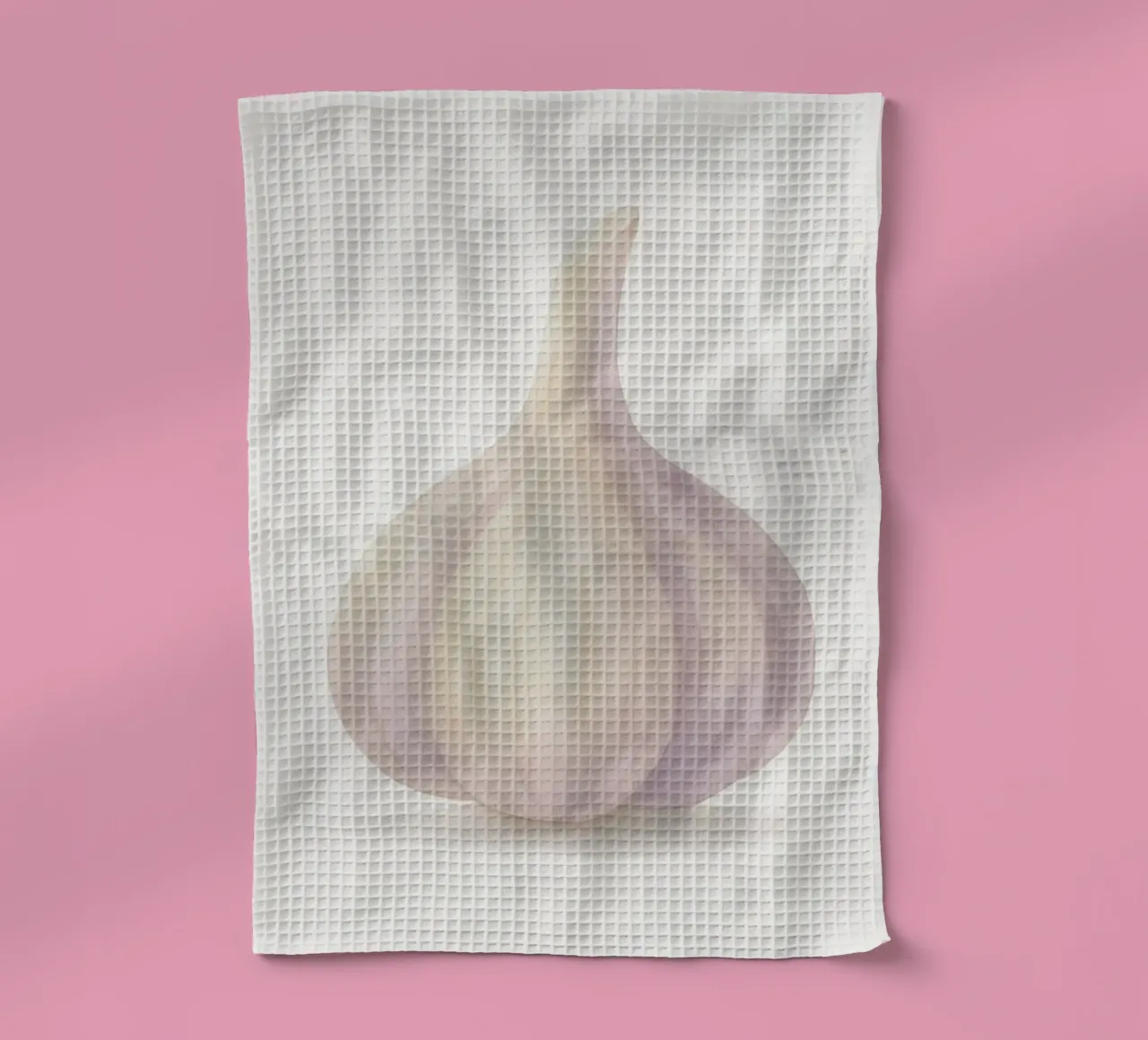 Cute Garlic – Smiley Veggie for Kids tea towel by Attaboy Dsgn