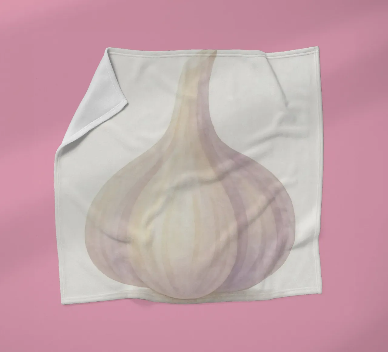 Cute Garlic – Smiley Veggie for Kids fleece blanket by Attaboy Dsgn