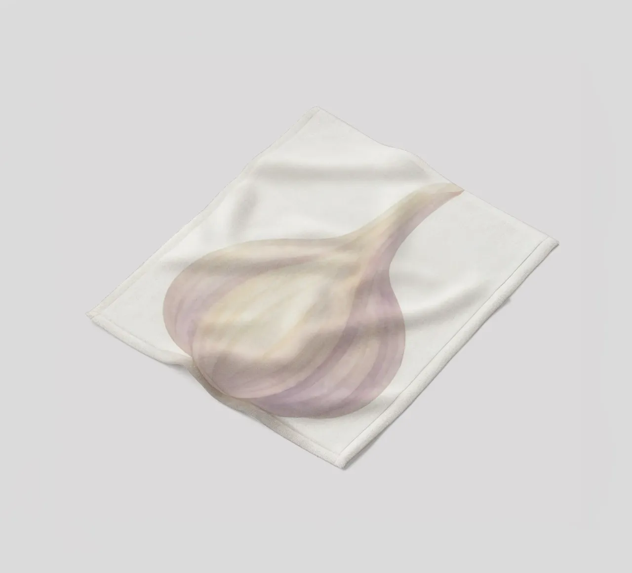 Cute Garlic – Smiley Veggie for Kids fleece blanket by Attaboy Dsgn