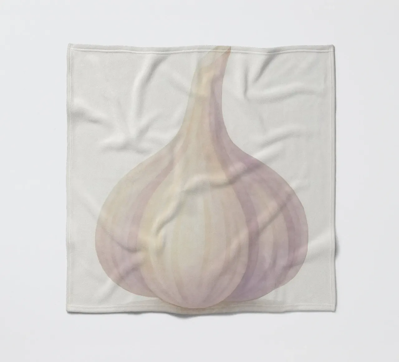 Cute Garlic – Smiley Veggie for Kids fleece blanket by Attaboy Dsgn