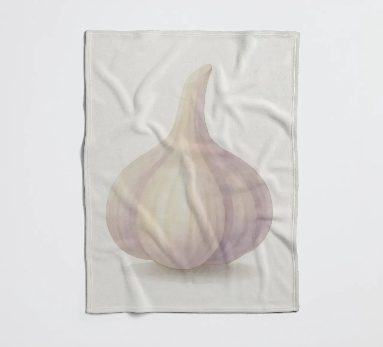 Cute Garlic – Smiley Veggie for Kids fleece blanket by Attaboy Dsgn