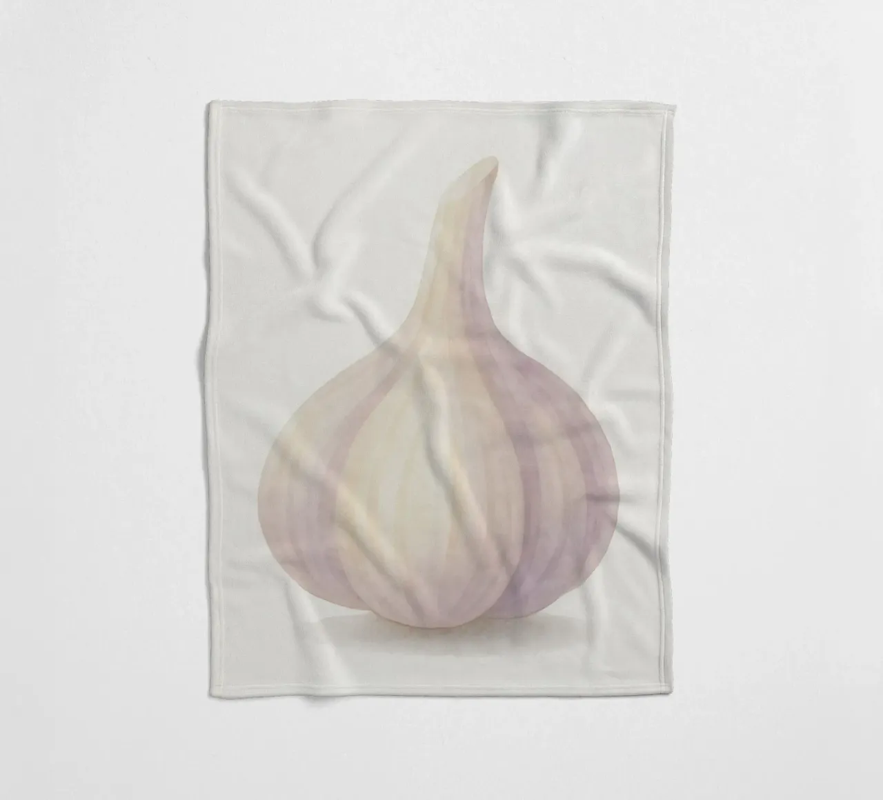 Cute Garlic – Smiley Veggie for Kids fleece blanket by Attaboy Dsgn