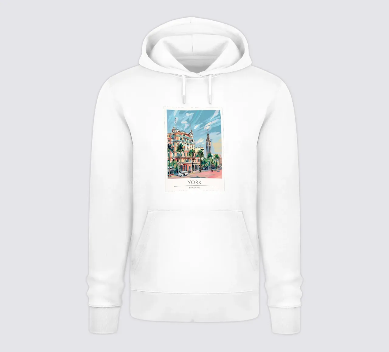 Poster di viaggio Pop Art York Inghilterra Cityscape felpa con cappuccio da homdeco
