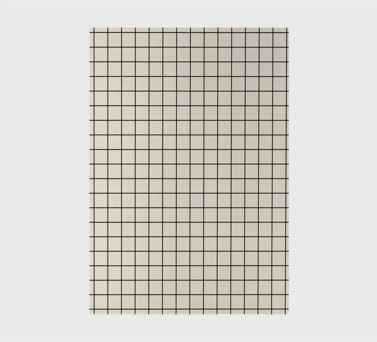 Minimal Classic Basic Grid | Black on Ivory notebook by Beauty in Simplicity