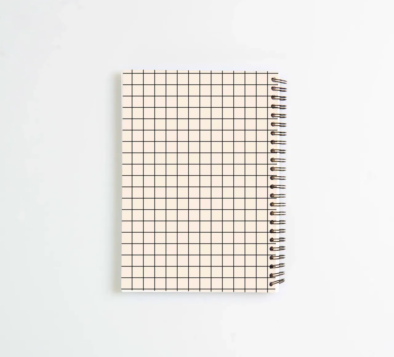 Minimal Classic Basic Grid | Black on Ivory spiral notebook by Beauty in Simplicity