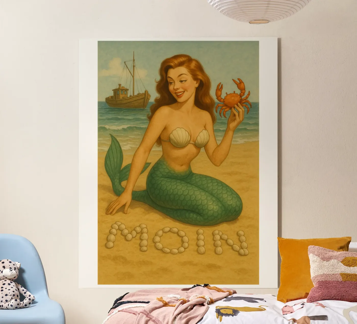 Nixe mit Krabbe plexiglass da Fies&Fein