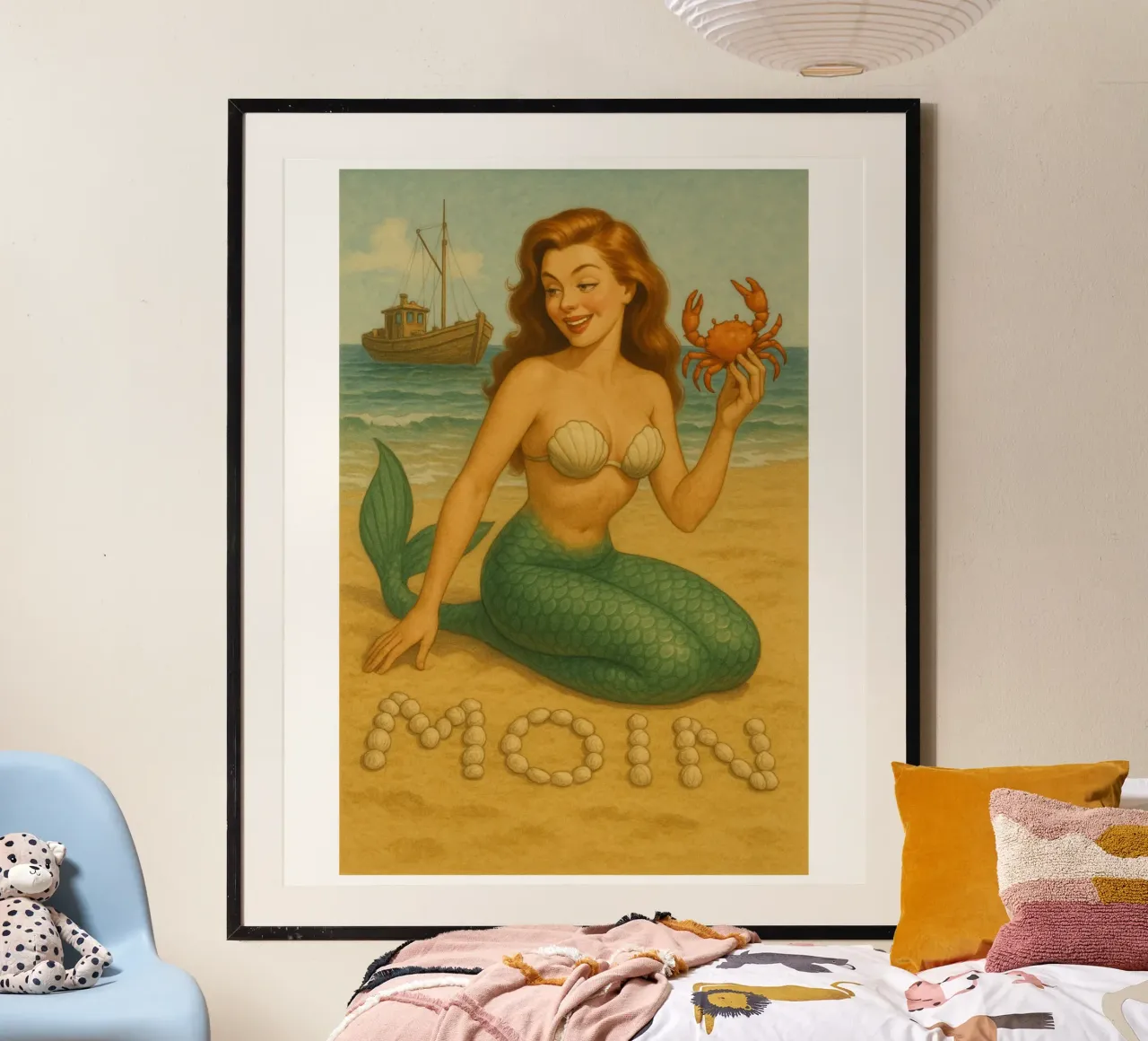 Nixe mit Krabbe poster da Fies&Fein