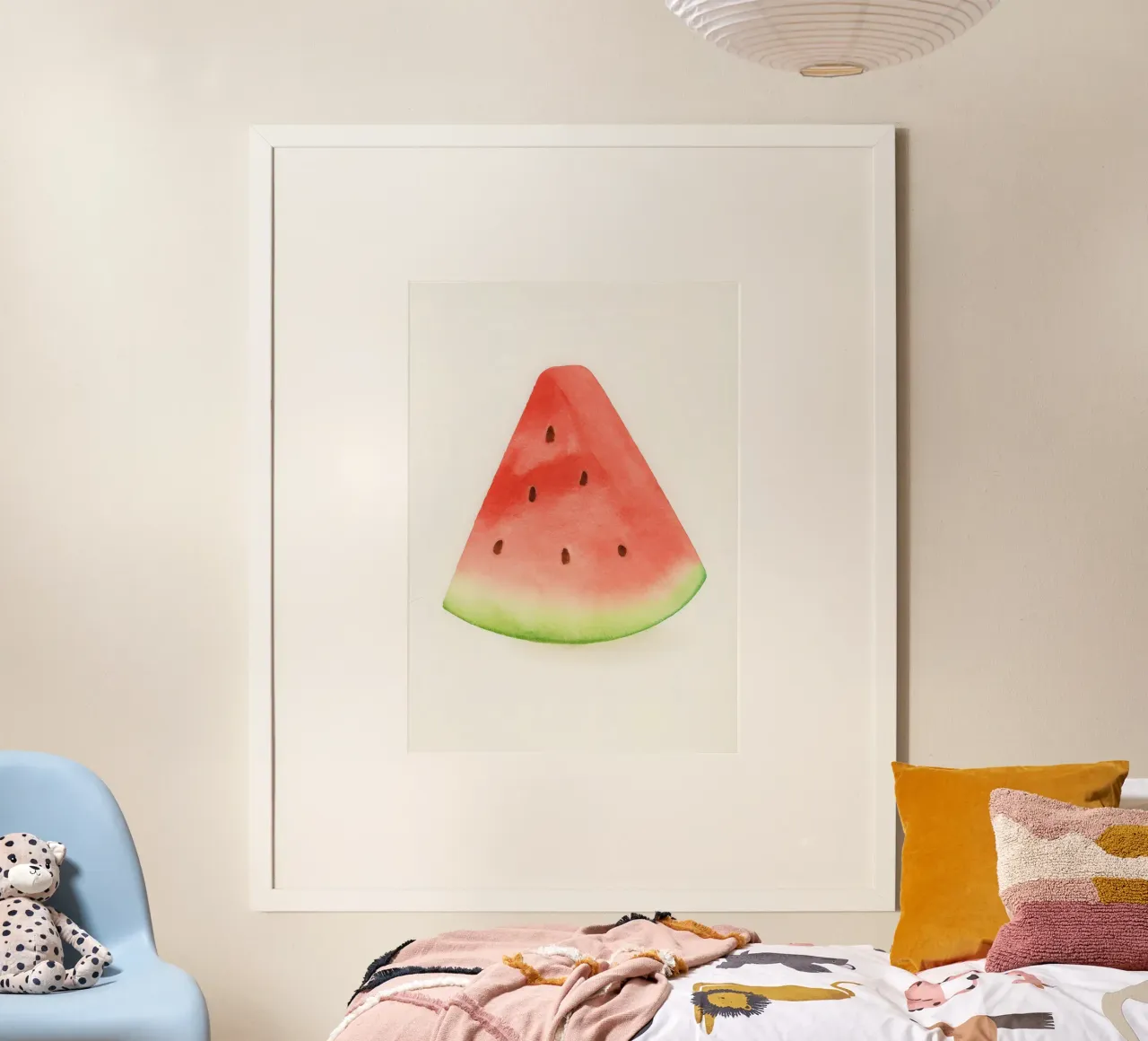 Watermelon Slice Delight poster con telaio in plastica da Attaboy Dsgn