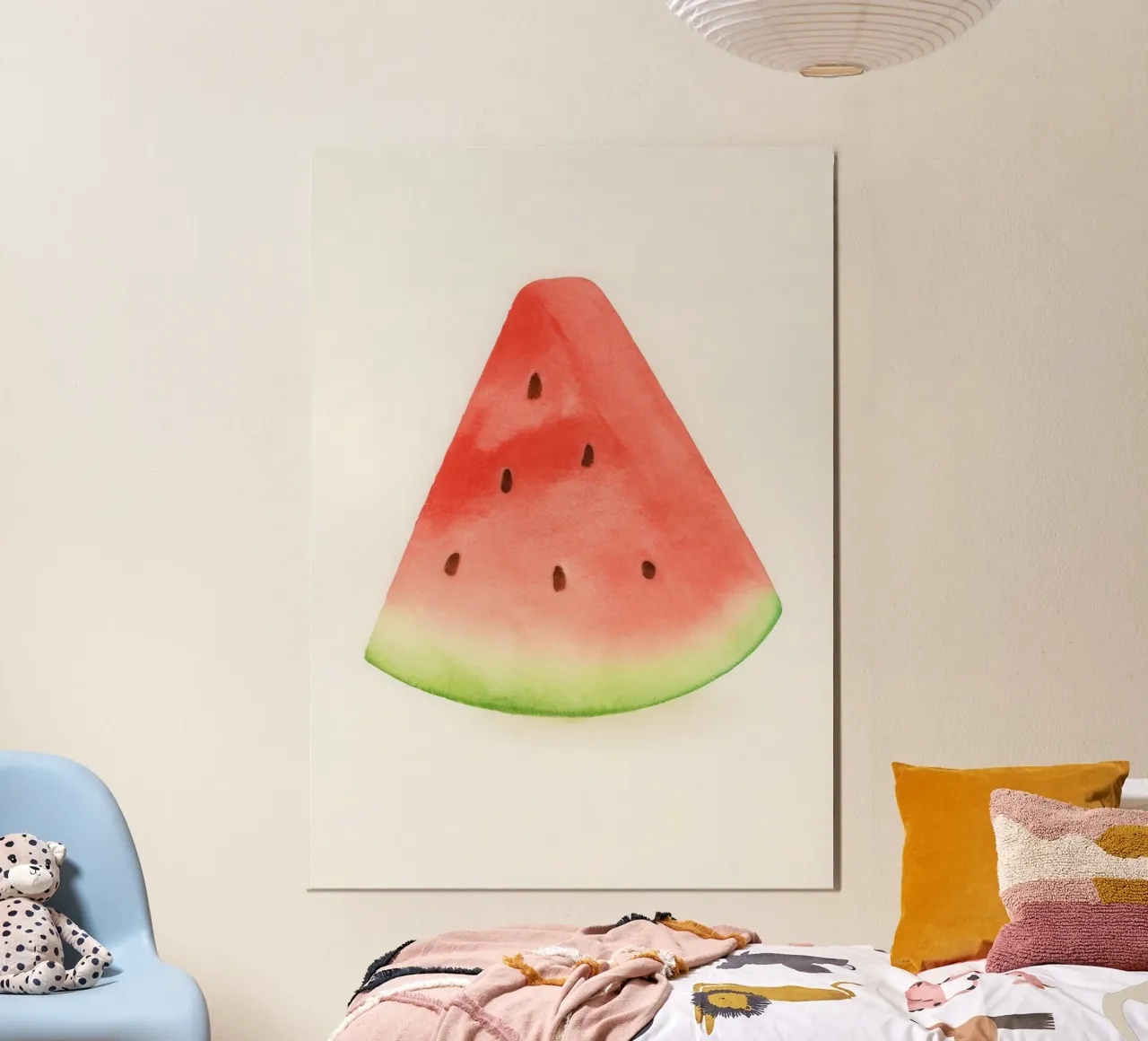 Watermelon Slice Delight poster con telaio in plastica da Attaboy Dsgn