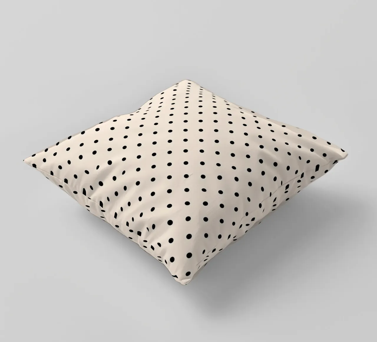 Minimal Basic Polka Dots | Nero su avorio cuscino da Beauty in Simplicity