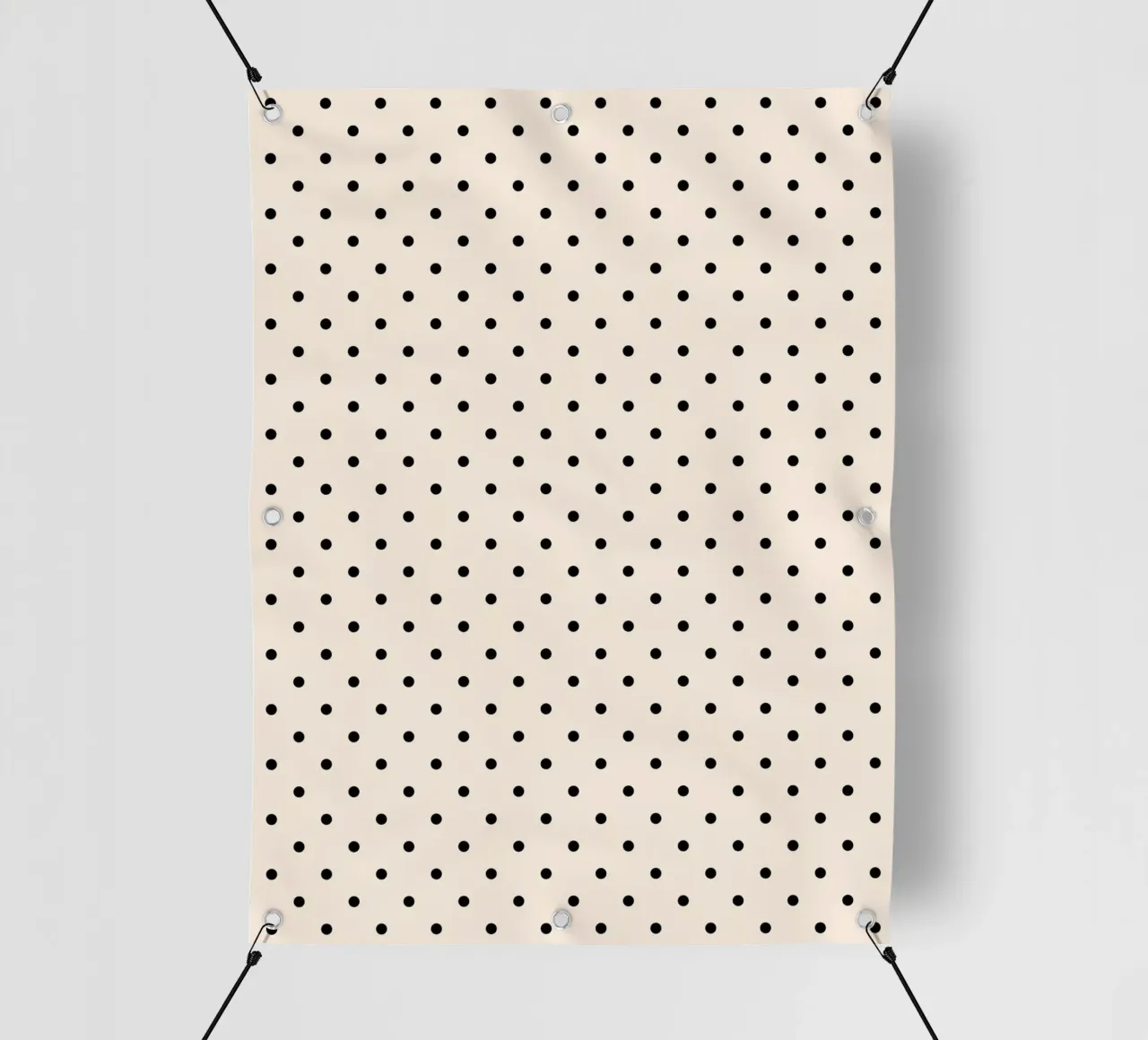 Minimal Basic Polka Dots | Nero su avorio telo in pvc da Beauty in Simplicity