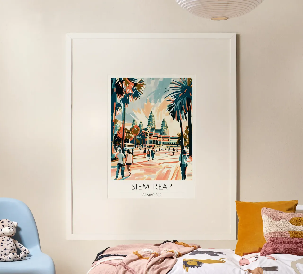 Poster di viaggio Pop Art di Siem Reap Angkor Wat poster da homdeco