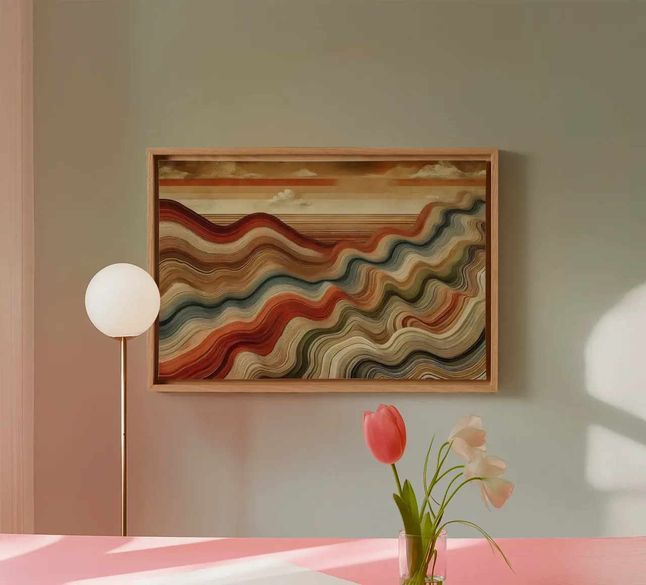Strati di argilla Element Earth tela con Cornice a cassetta da Chromatic Fusion Studio