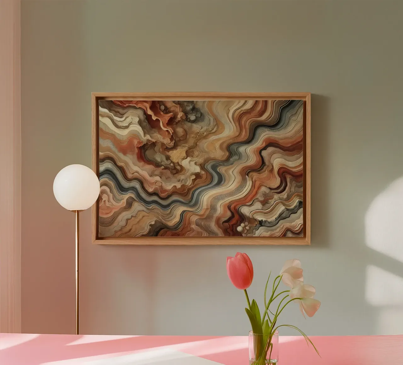 Element Aarde Terra Aders canvas met Baklijst van Chromatic Fusion Studio