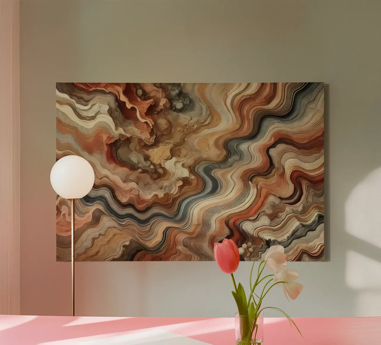 Element Aarde Terra Aders canvas met Baklijst van Chromatic Fusion Studio