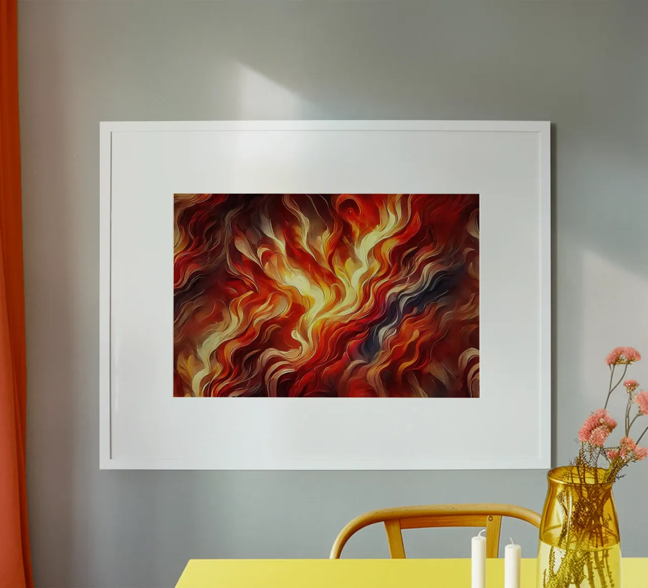 Elemento Fuoco Fiamma Cremisi poster da Chromatic Fusion Studio