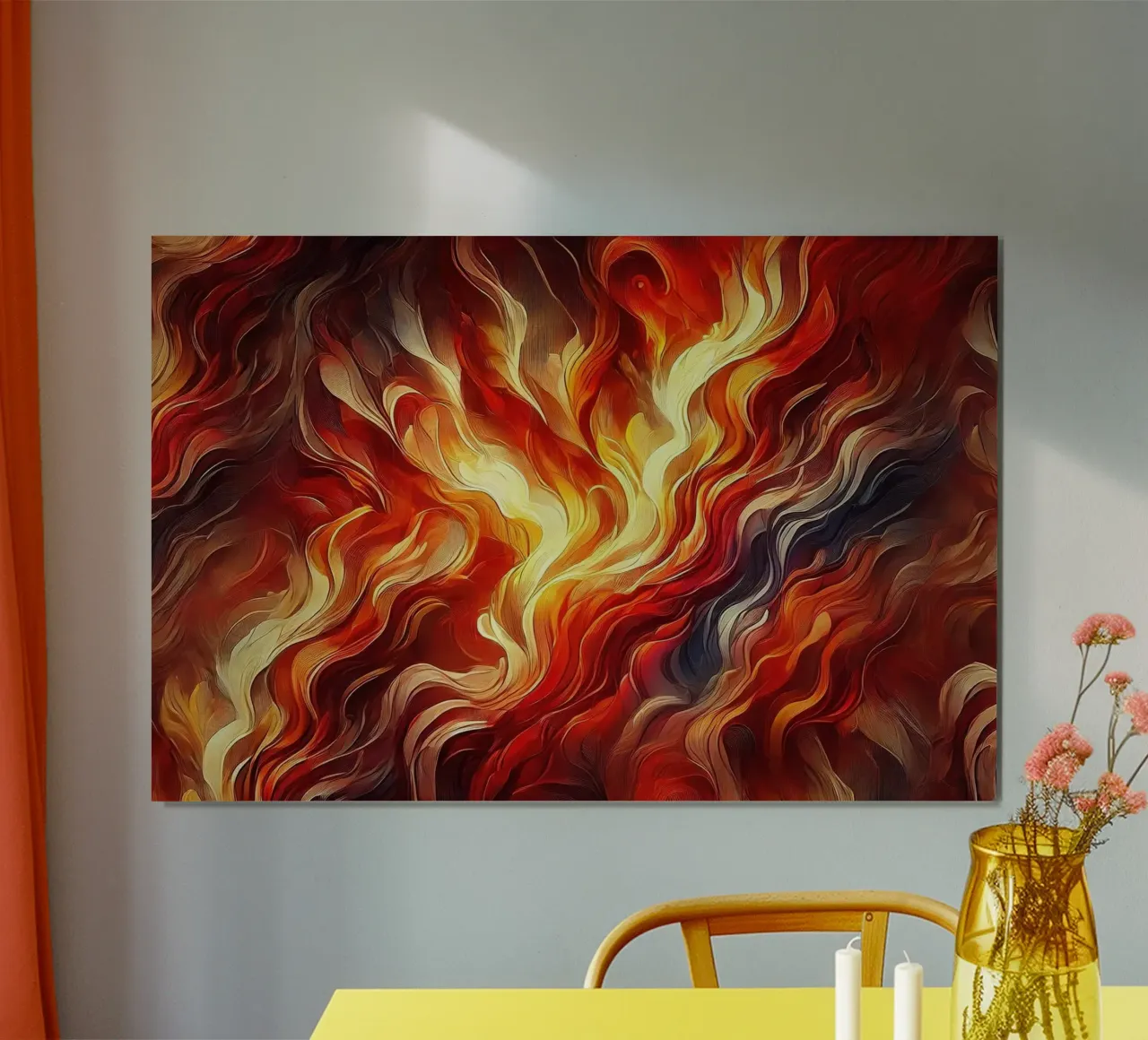 Elemento Fuoco Fiamma Cremisi poster da Chromatic Fusion Studio