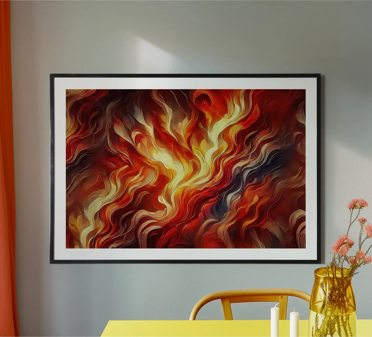 Elemento Fuoco Fiamma Cremisi poster da Chromatic Fusion Studio