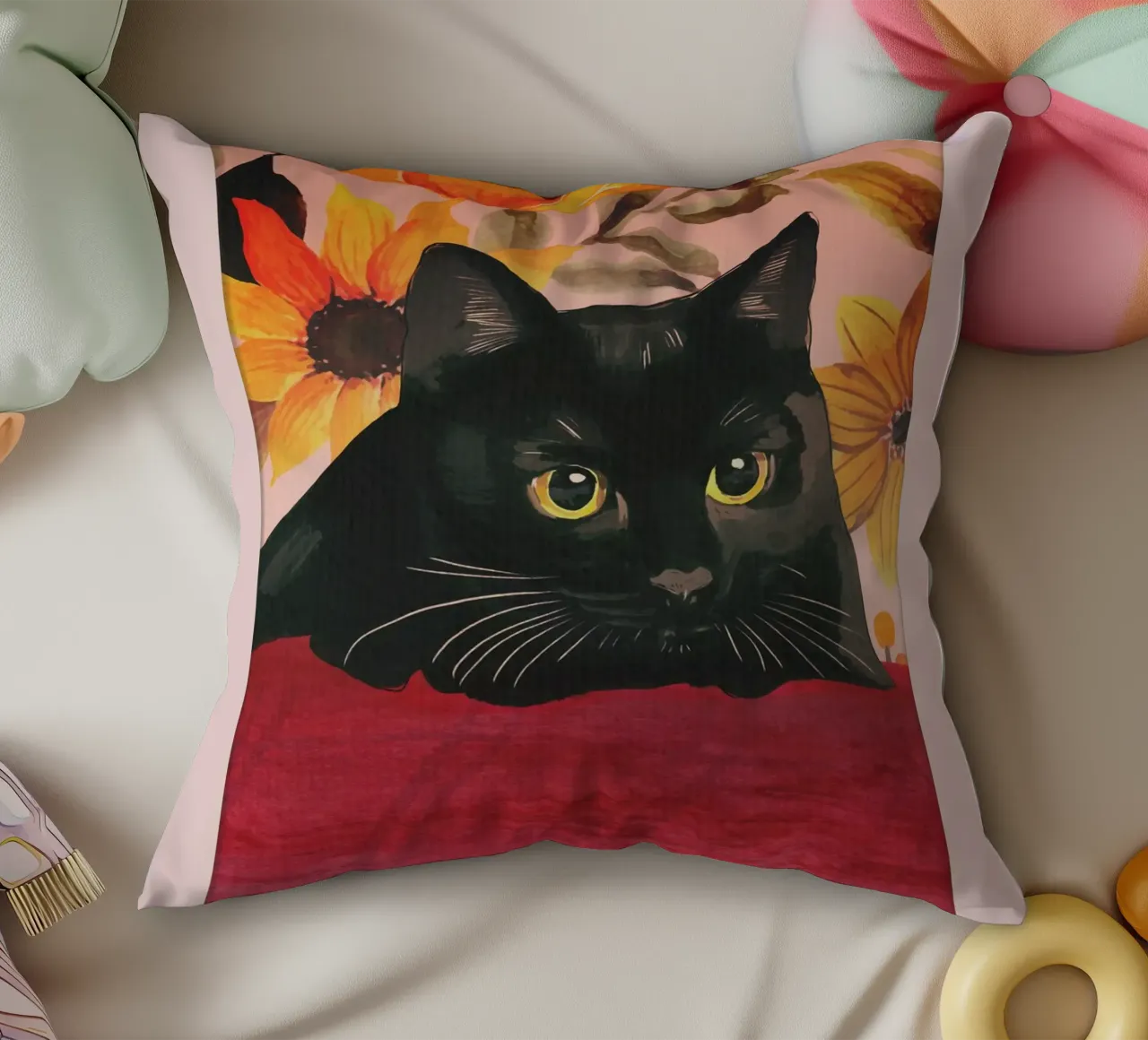 Gatto nero cuscino da ThingDesign