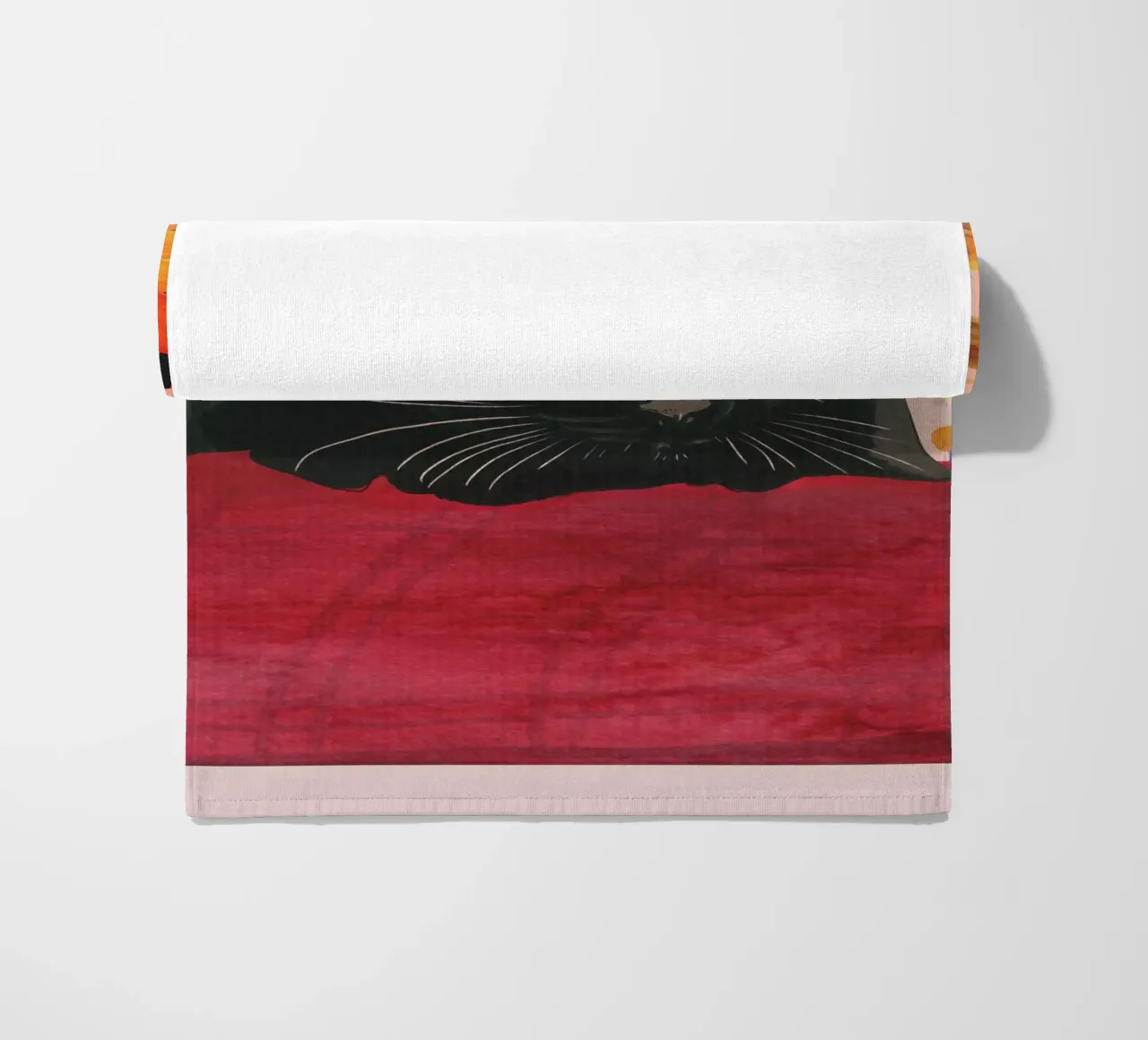 Gatto nero telo mare da ThingDesign