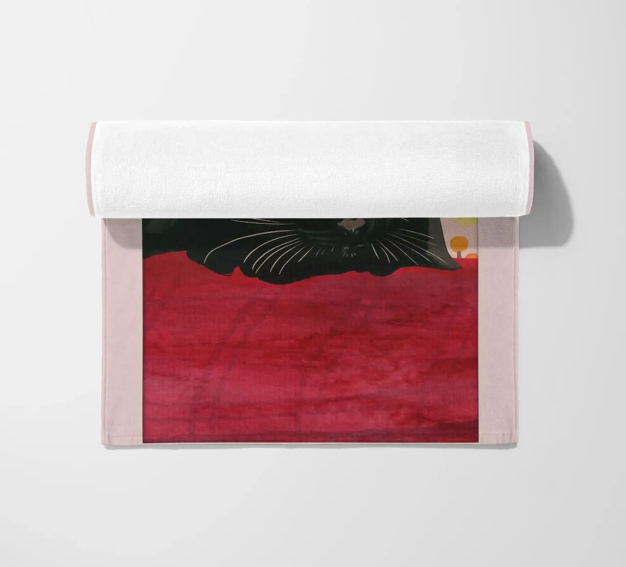 Gatto nero telo mare da ThingDesign