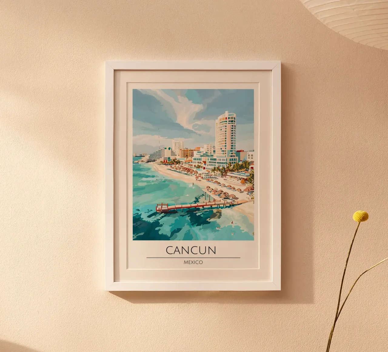 Poster di viaggio Pop Art di Cancun Messico poster da homdeco
