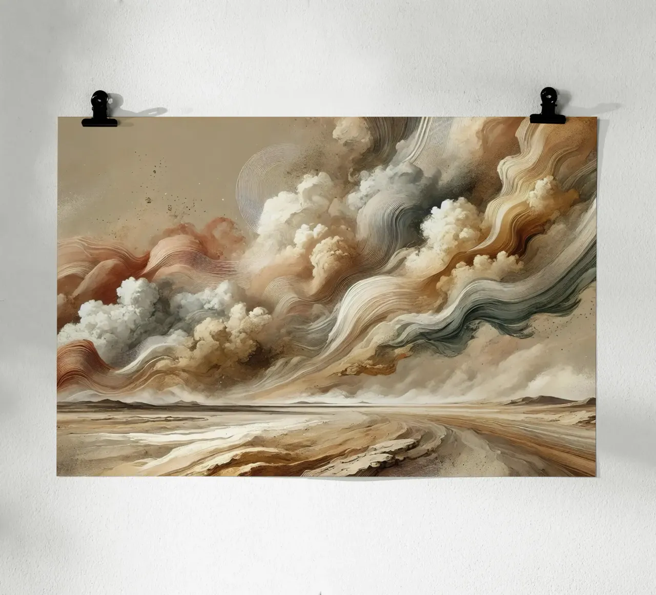 Elementi Terra e Aria Polvere Orizzonte poster da Chromatic Fusion Studio