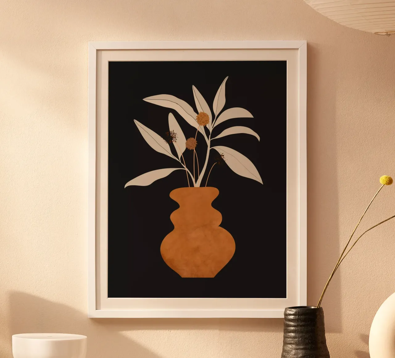 Minimale abstrakte Kunst Vase Pflanze 11 Poster von ThingDesign