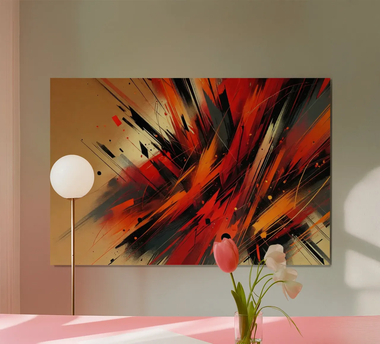 Flusso di combustione dei graffiti poster con telaio in alluminio da Chromatic Fusion Studio