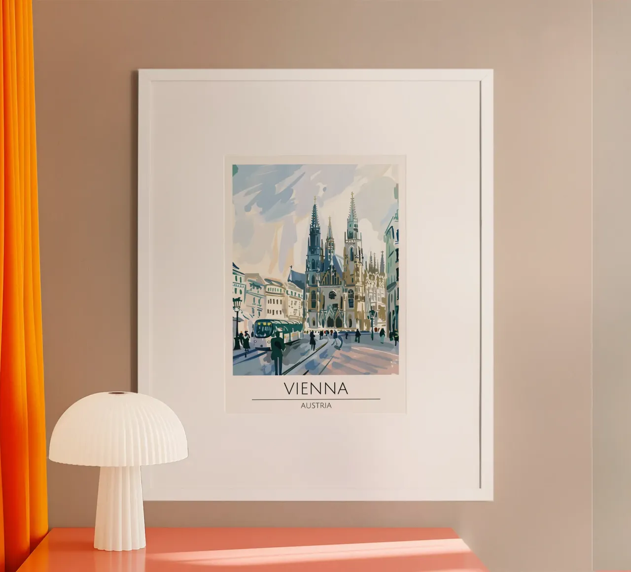 Wien St. Stephansdom Pop Art Reiseposter Poster von homdeco