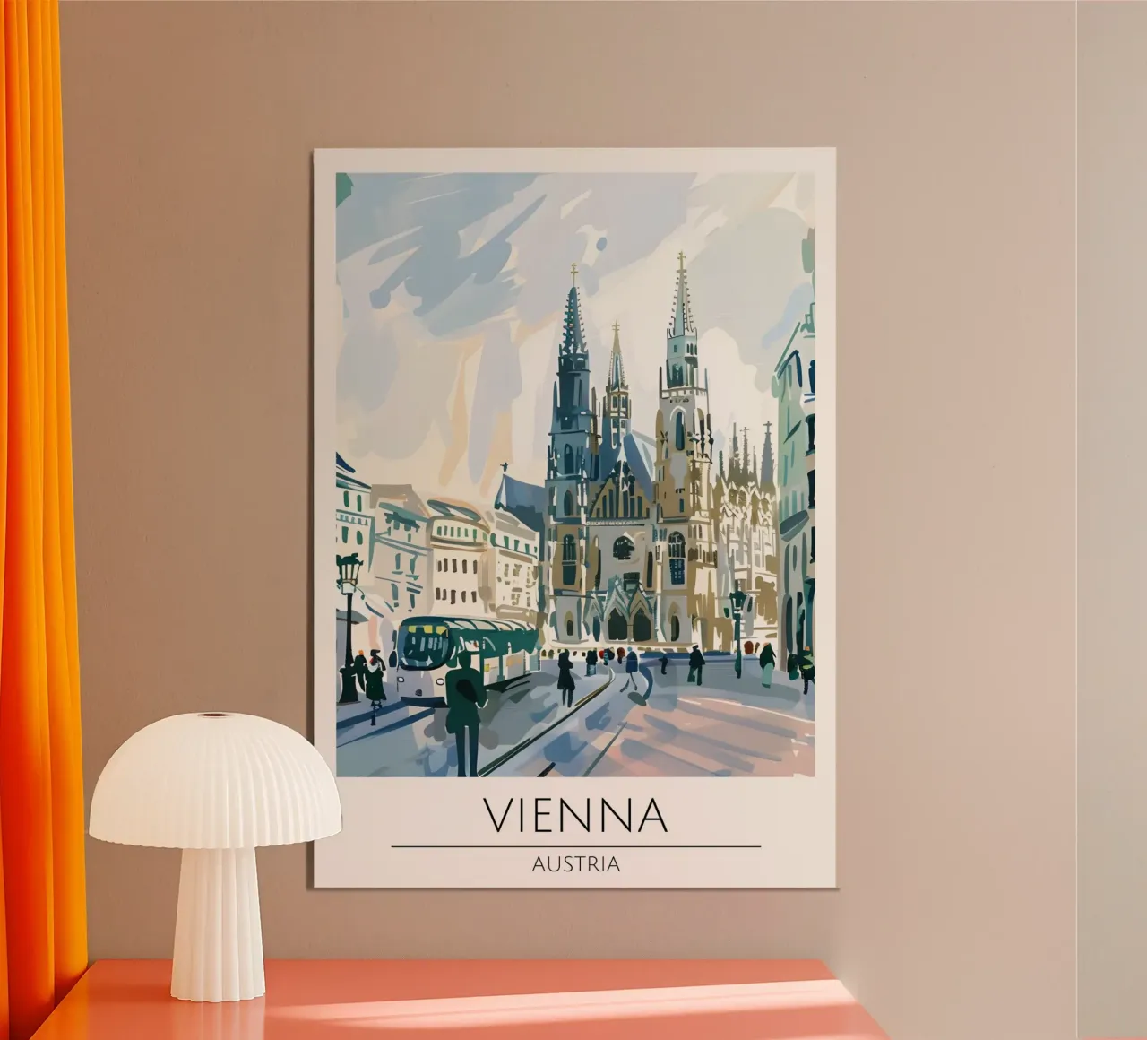Wien St. Stephansdom Pop Art Reiseposter Poster von homdeco