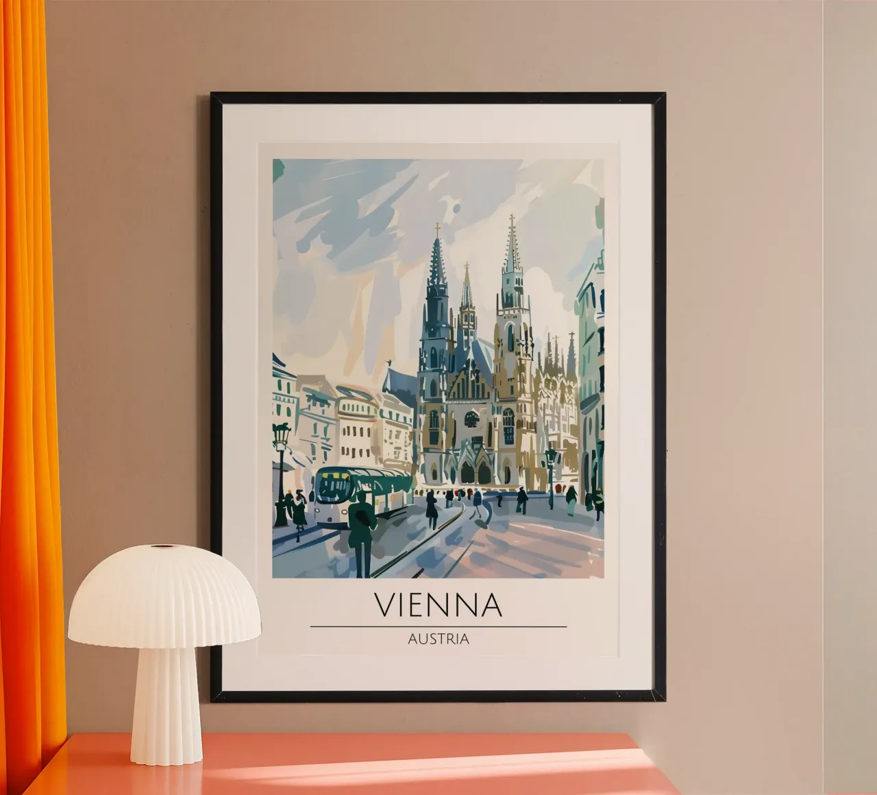 Wien St. Stephansdom Pop Art Reiseposter Poster von homdeco