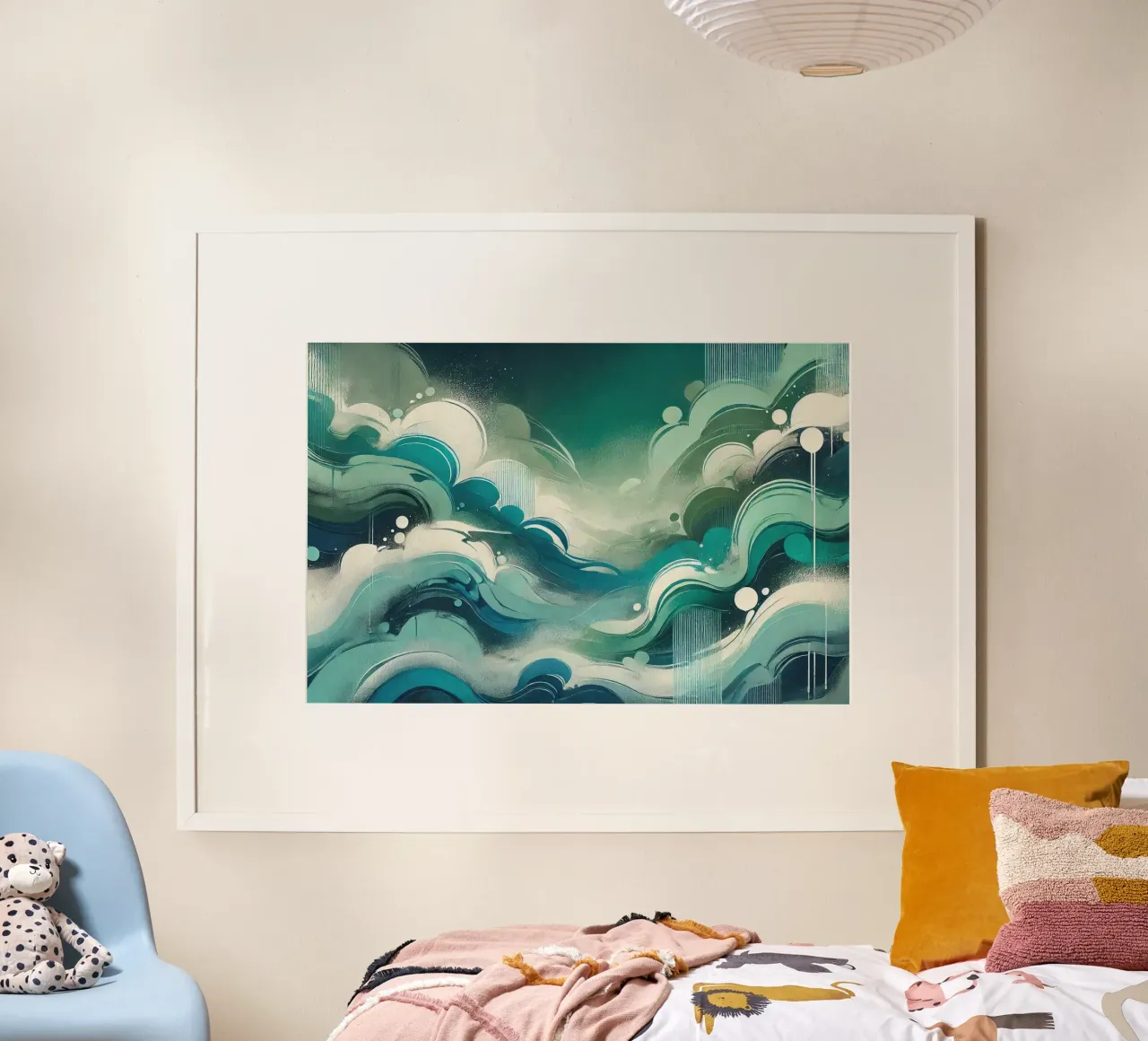 Graffiti Emerald Flow poster da Chromatic Fusion Studio