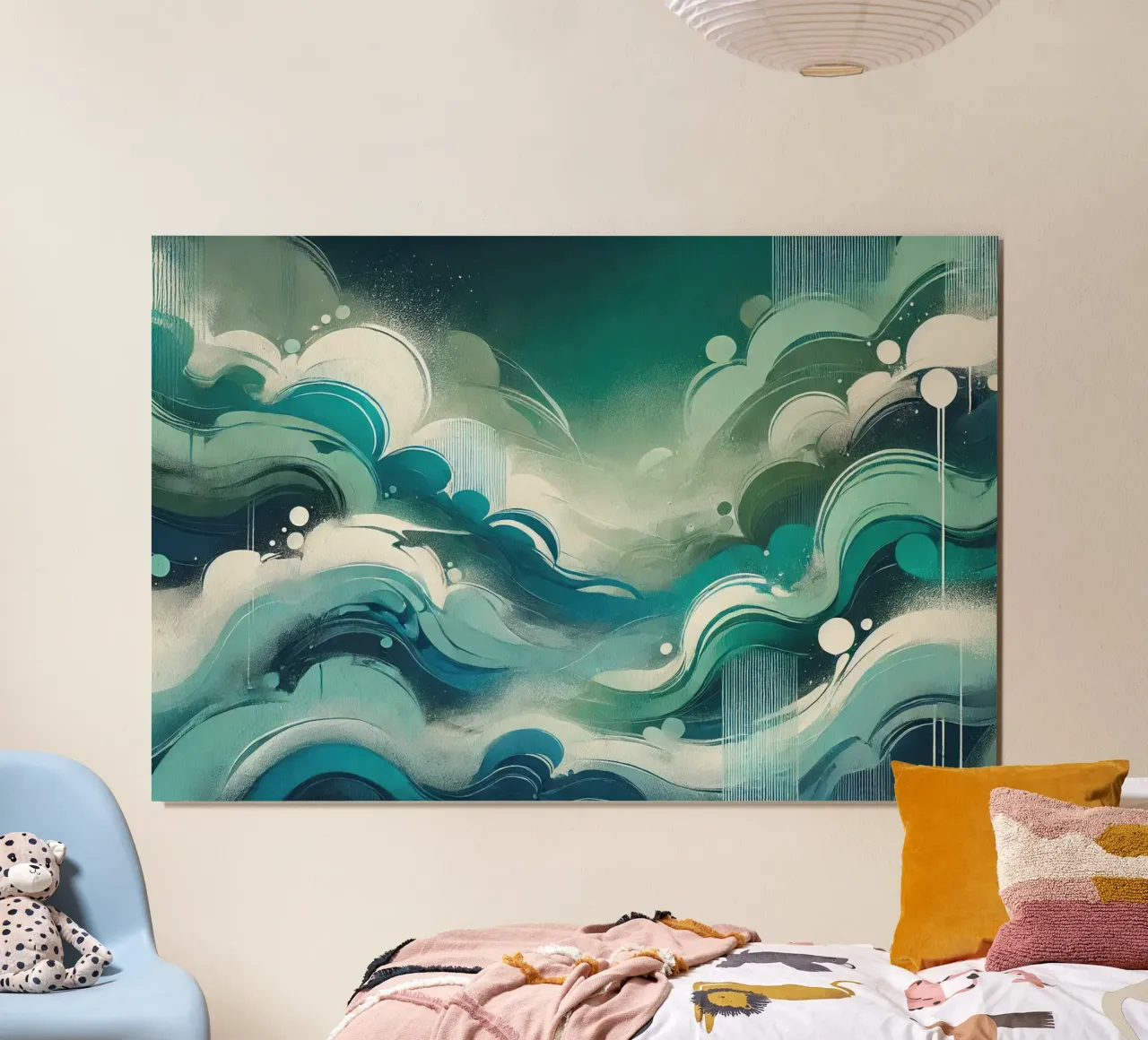 Graffiti Emerald Flow poster da Chromatic Fusion Studio