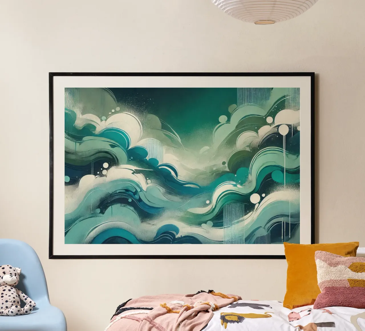 Graffiti Emerald Flow poster da Chromatic Fusion Studio