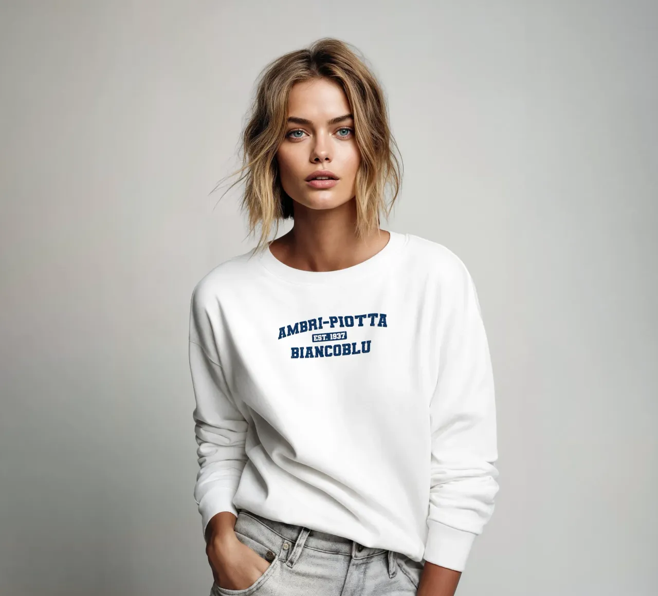 Biancoblu Ambri felpa da HCAP Fanshop