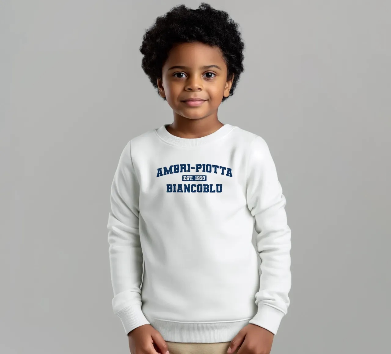 Biancoblu Ambri felpa bambino da HCAP Fanshop