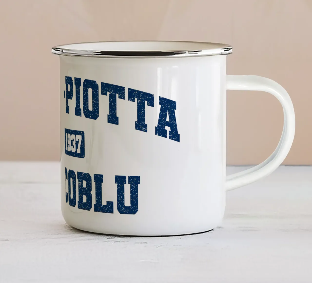 Biancoblu Ambri tazza in smalto da HCAP Fanshop