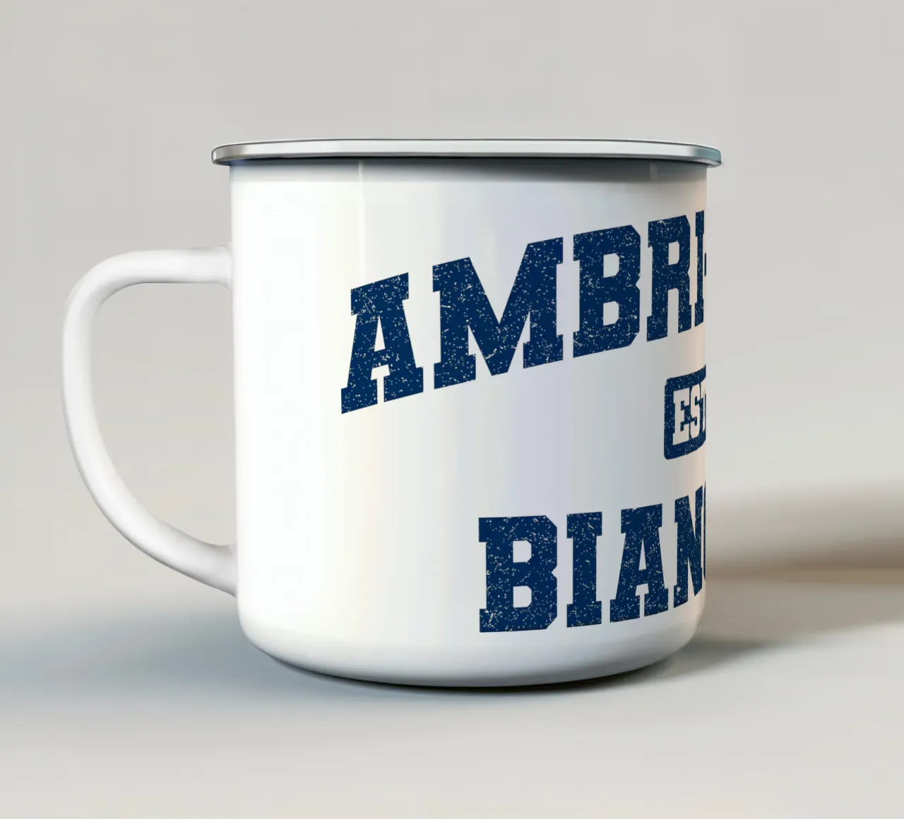 Biancoblu Ambri tazza in smalto da HCAP Fanshop