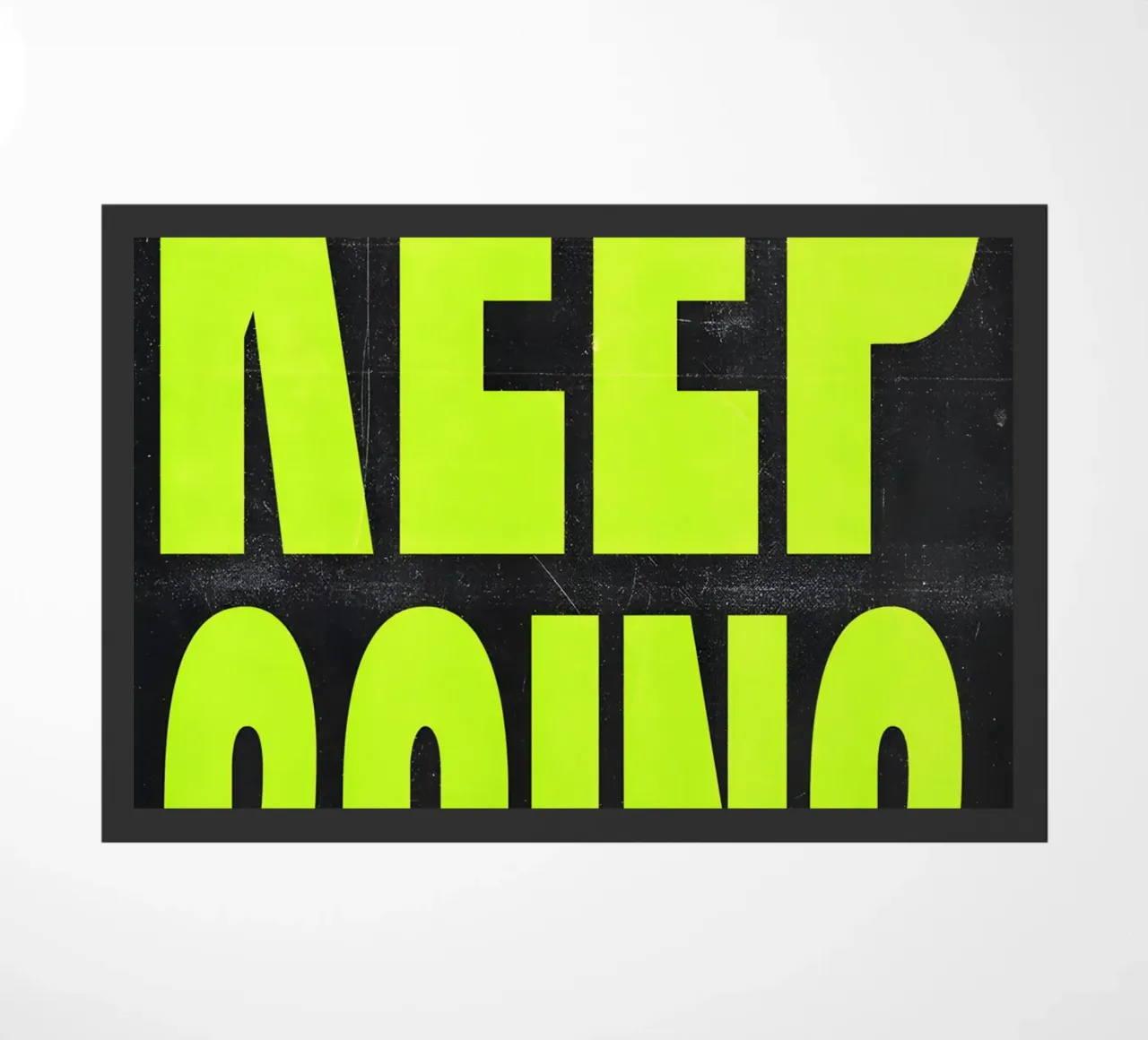 'KEEP GOING' zerbino da Type & Tape