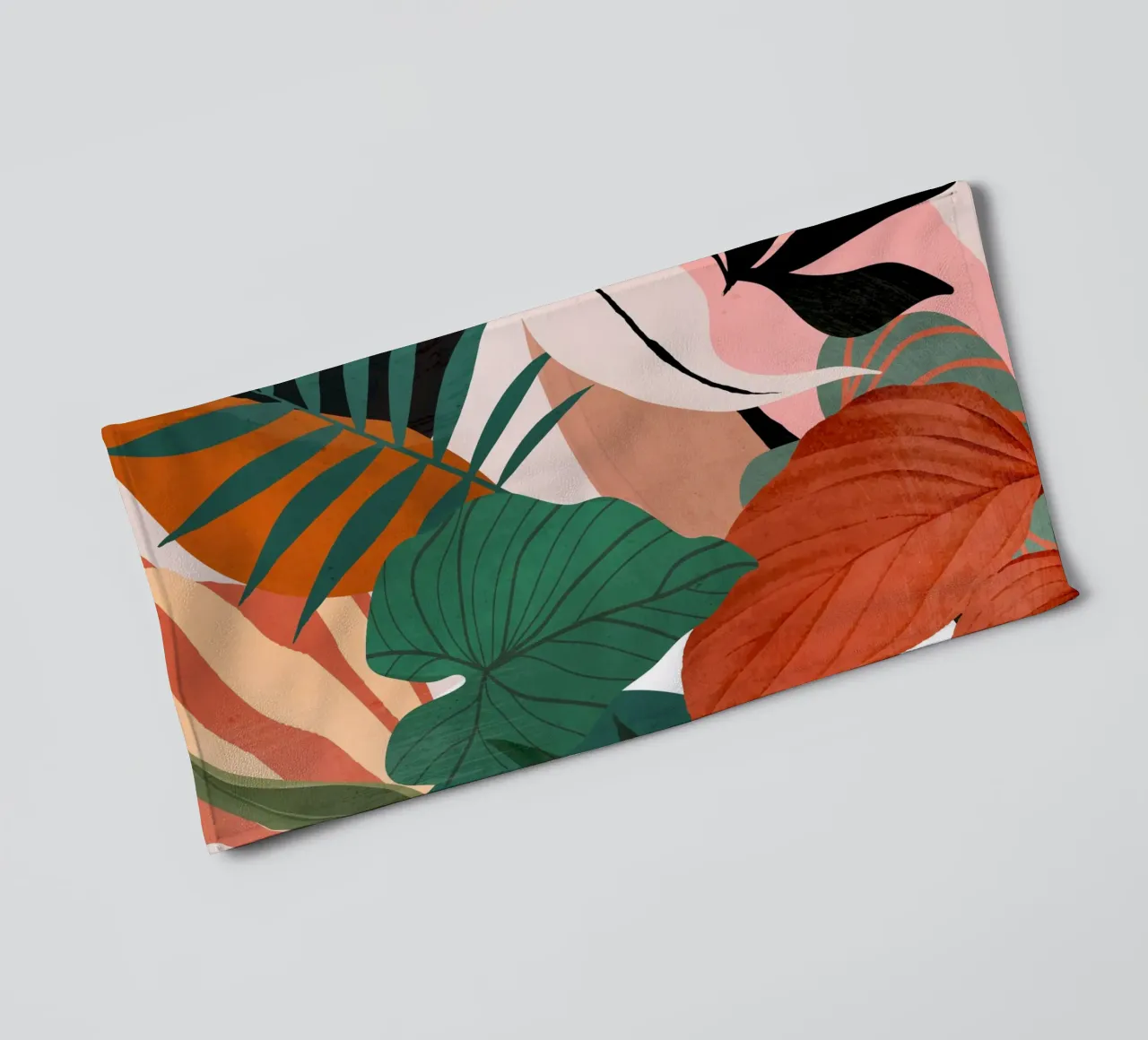 Abstract Art Tropical Leaves 44 towel by ThingDesign