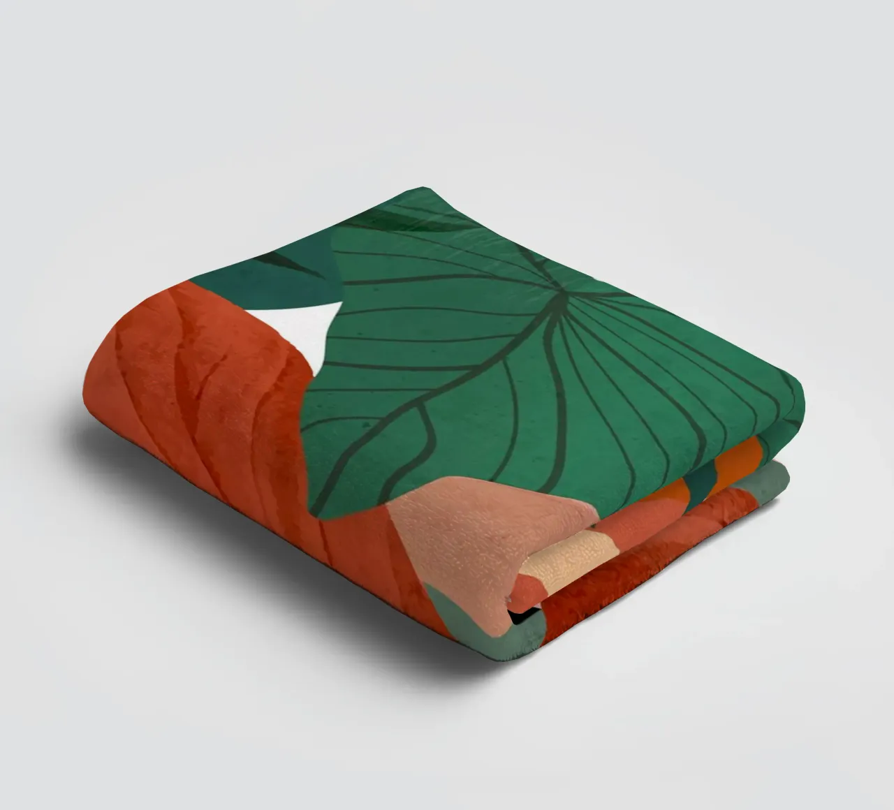 Abstract Art Tropical Leaves 44 towel by ThingDesign