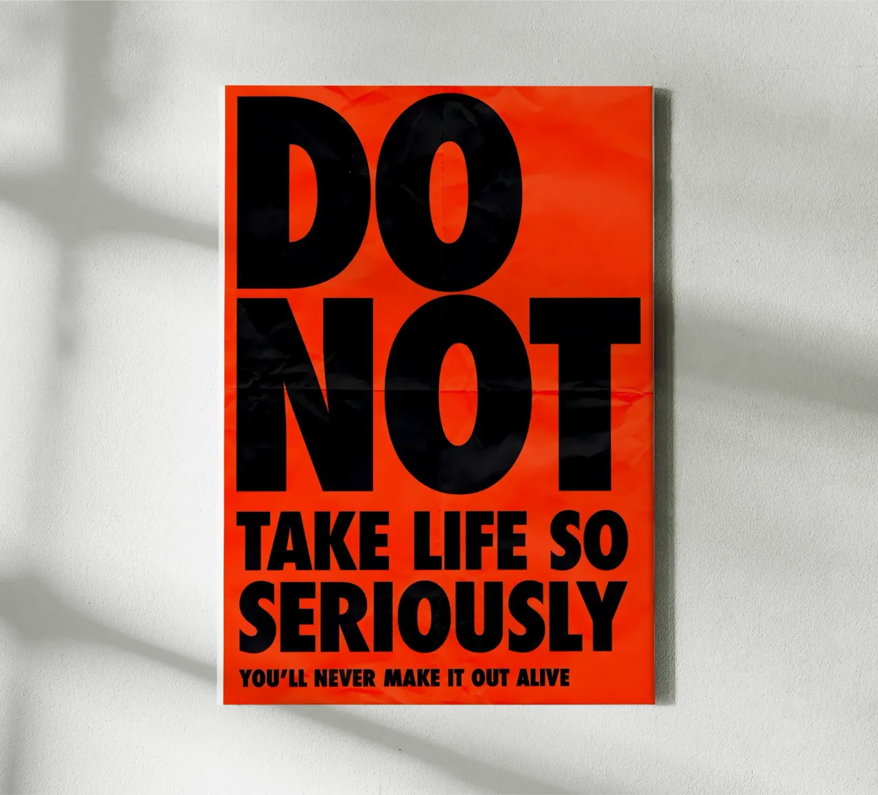 DO NOT TAKE LIFE SO SERIOUSLY tela con Cornice a cassetta da Type & Tape