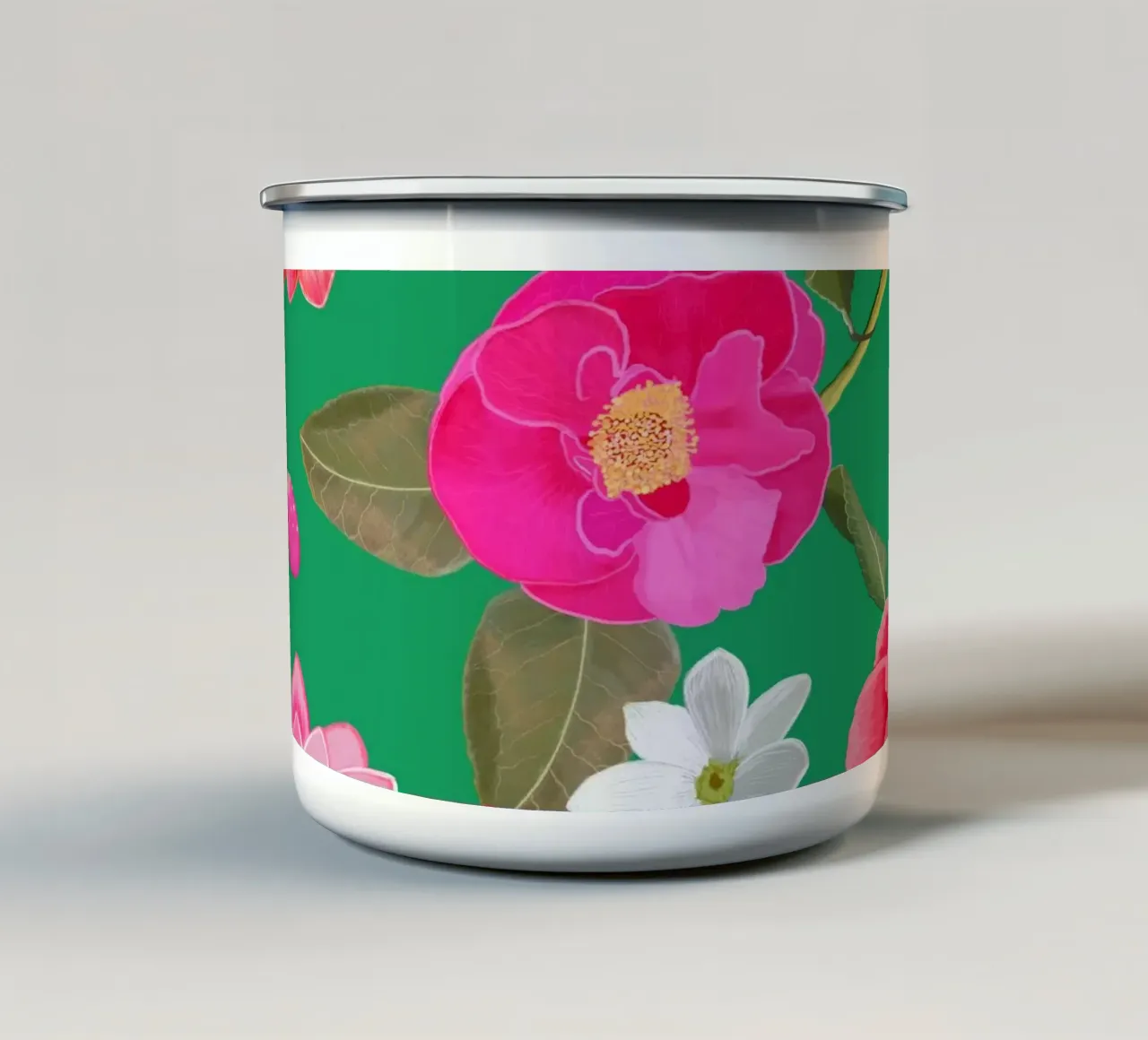 Disegnato a mano bello colorato tazza in smalto da gulsengunel