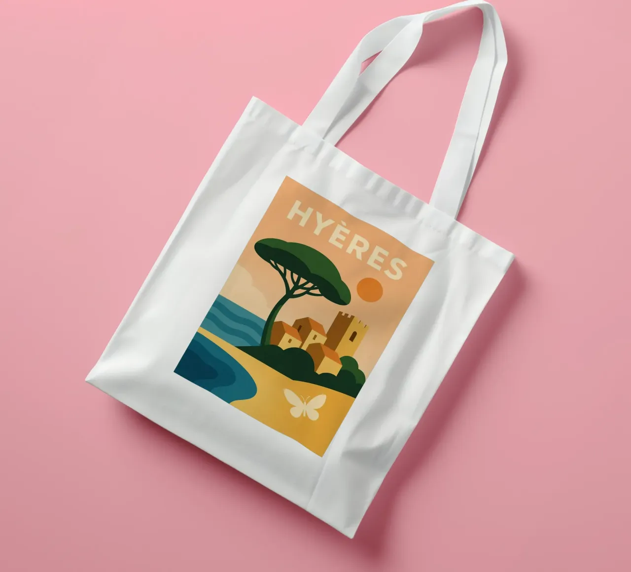 Hyères, the gentle way of life between sea and hills tote bag by JETLAG | affiches voyage