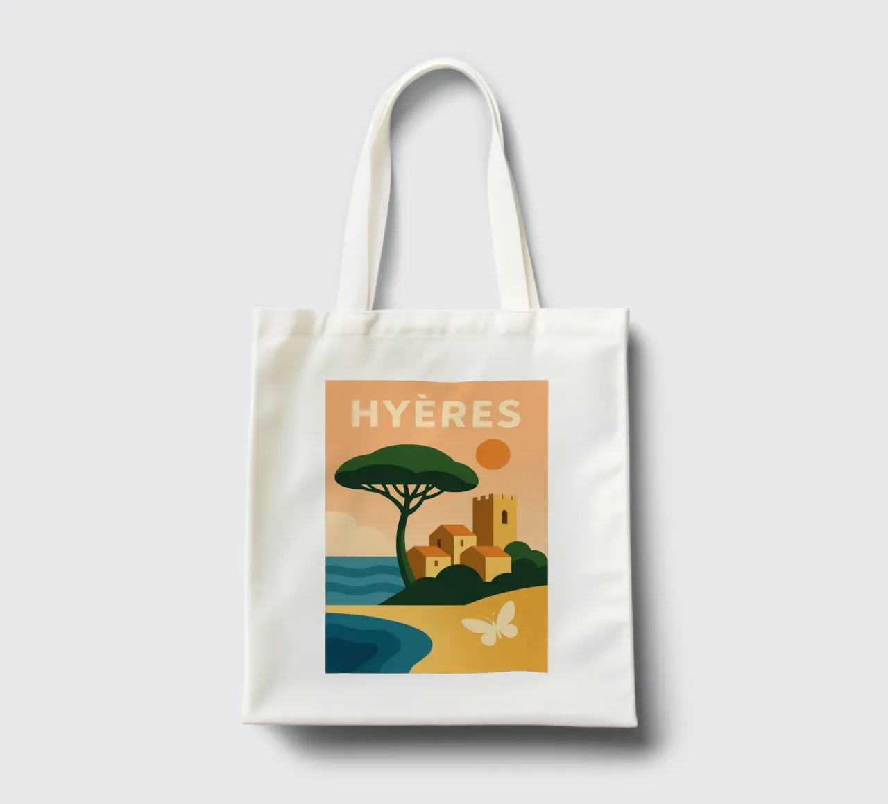 Hyères, the gentle way of life between sea and hills tote bag by JETLAG | affiches voyage