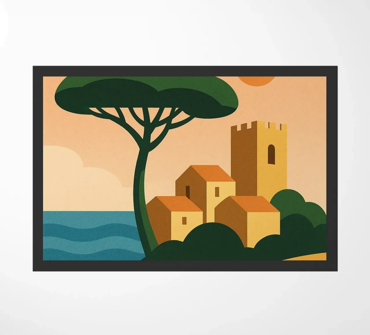 Hyères, the gentle way of life between sea and hills doormat by JETLAG | affiches voyage
