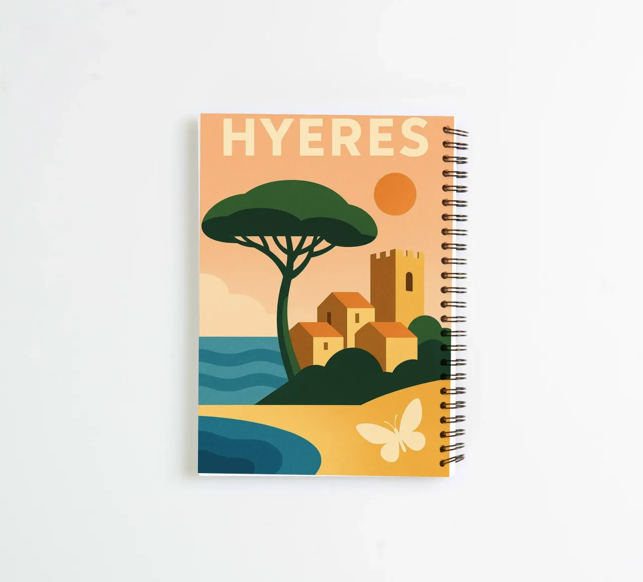 Hyères, the gentle way of life between sea and hills spiral notebook by JETLAG | affiches voyage