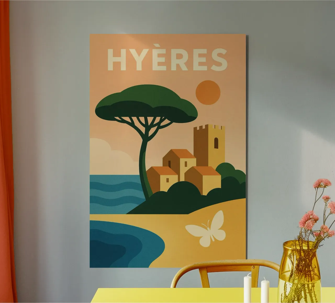 Hyères, the gentle way of life between sea and hills alu-dibond by JETLAG | affiches voyage
