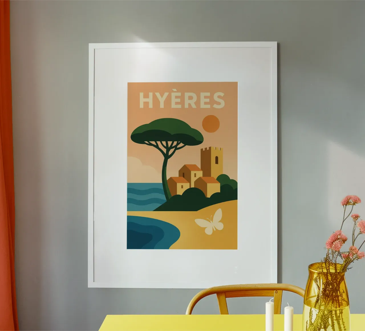 Hyères, the gentle way of life between sea and hills hahnemühle by JETLAG | affiches voyage